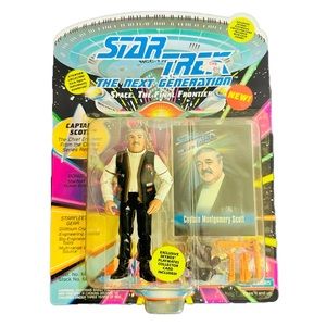 Star Trek The Next Generation CAPTAIN SCOTT 1993 Playmates Figure w/ Card NEW!
